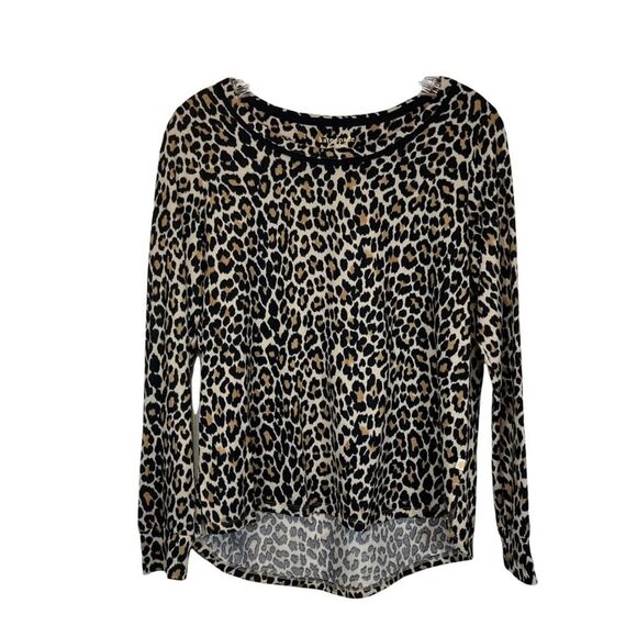 kate spade Tops - Kate Spade Leopard Animal Printed Long Sleeve Shirt Size Woman's Small